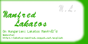 manfred lakatos business card
